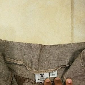 Size 14 Brown linen slacks